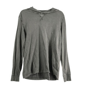 John Varvatos hoodie light weight elbow patches lightly distressed sz M